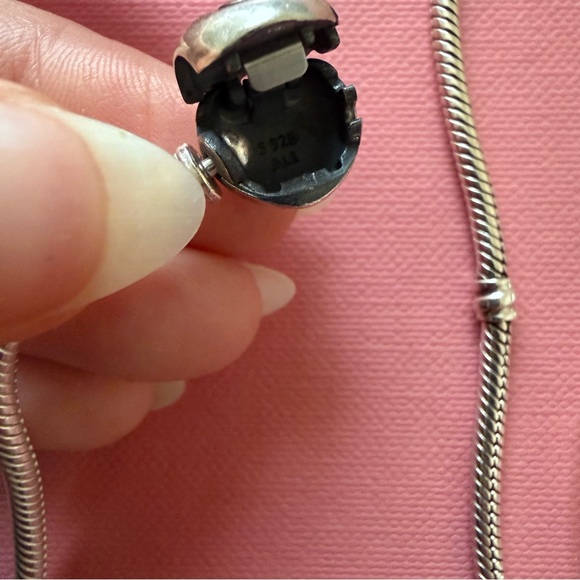 3 Pandora Moments Sterling Silver Bracelet Bundle Heart Clasp Leather Set - Picture 6 of 11